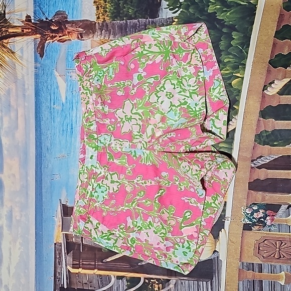 Lilly Pulitzer Colorful Floral Pullon Shorts Size 2 - Picture 1 of 6
